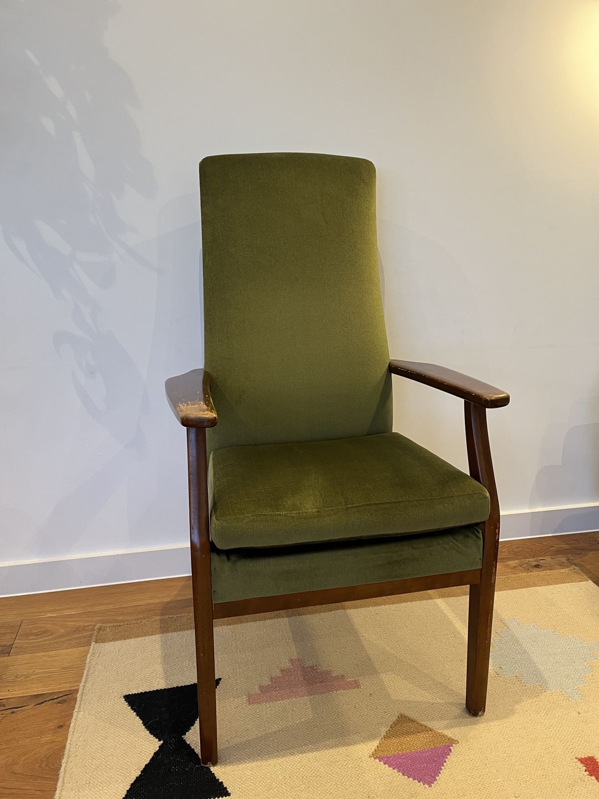 Vintage Parker Knoll Mid Century Armchair   Green Upholstery photo vintage