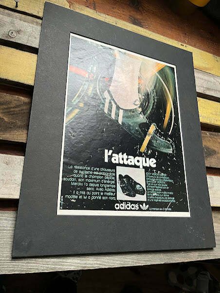 Vintage Adidas Cycling Shoes Advertisement 1975 Print L'attaque" photo Art