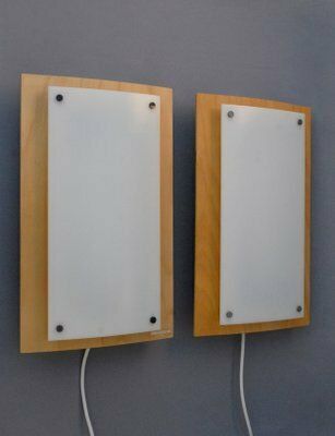 Beech And Acrylic Wall Lamps By Lars Bessfelt For Ateljé Lyktan, Sweden, 1980s, Set Of 2 photo furniture