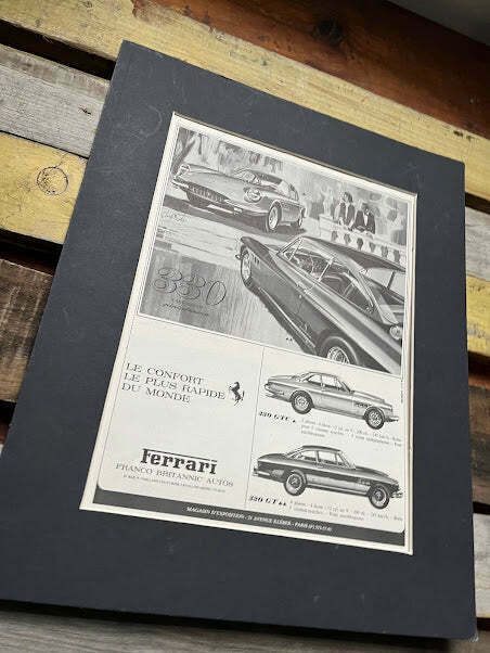 Vintage Ferrari 330 Car Advertising Print. C1965 Rare Artwork photo furniture