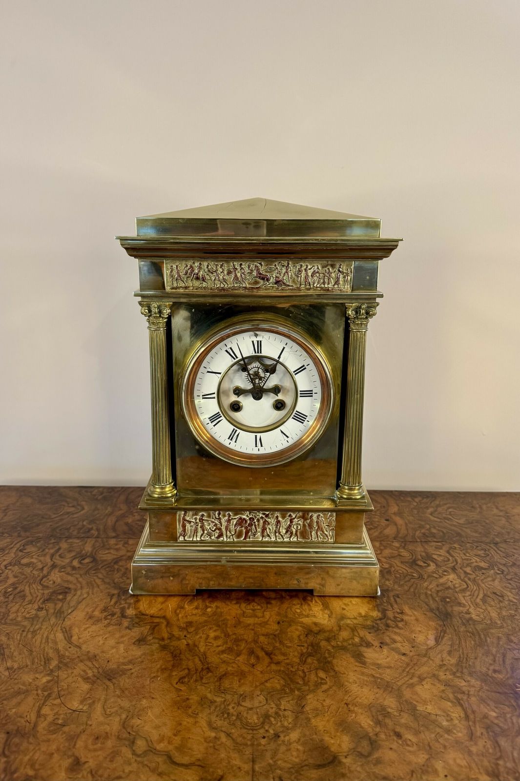 Outstanding Quality Antique Brass French Mantle Clock