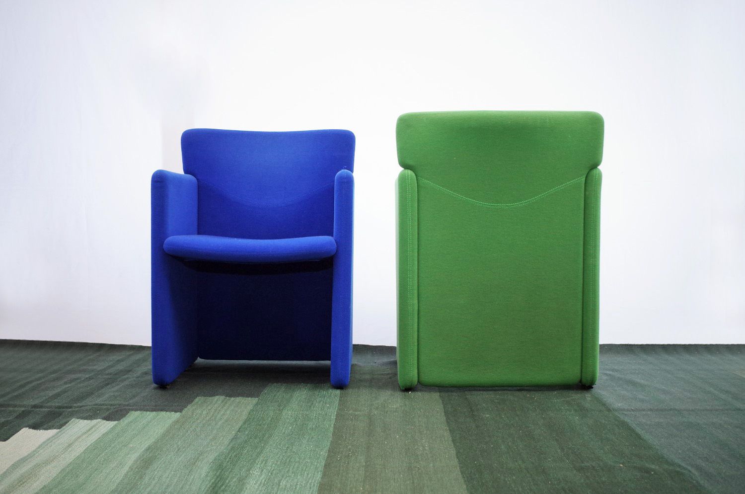 2 Italian Chairs Armchair Centro Progetti Tecno Model S148 photo vintage