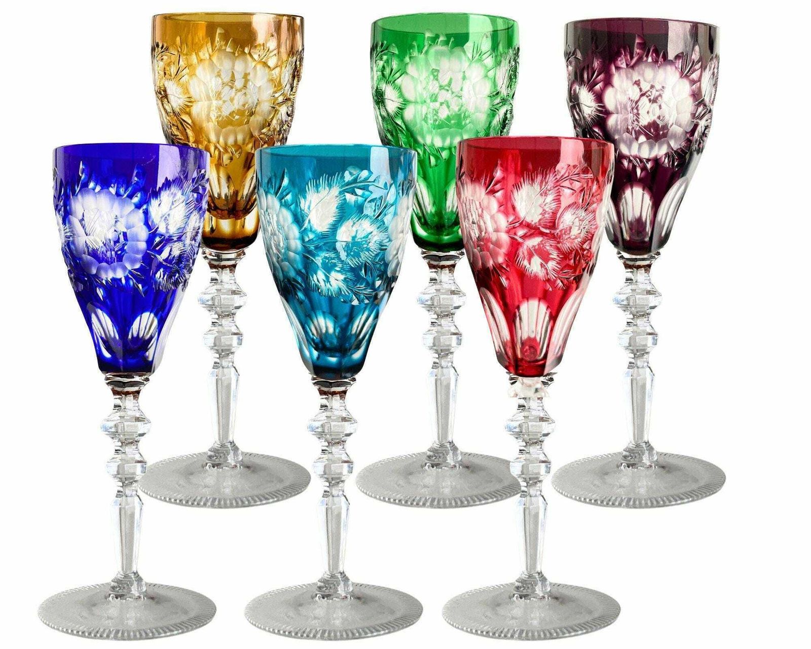Kristallen Geslepen Champagneglazen | 6 Stuks | Meissen | Geschenken