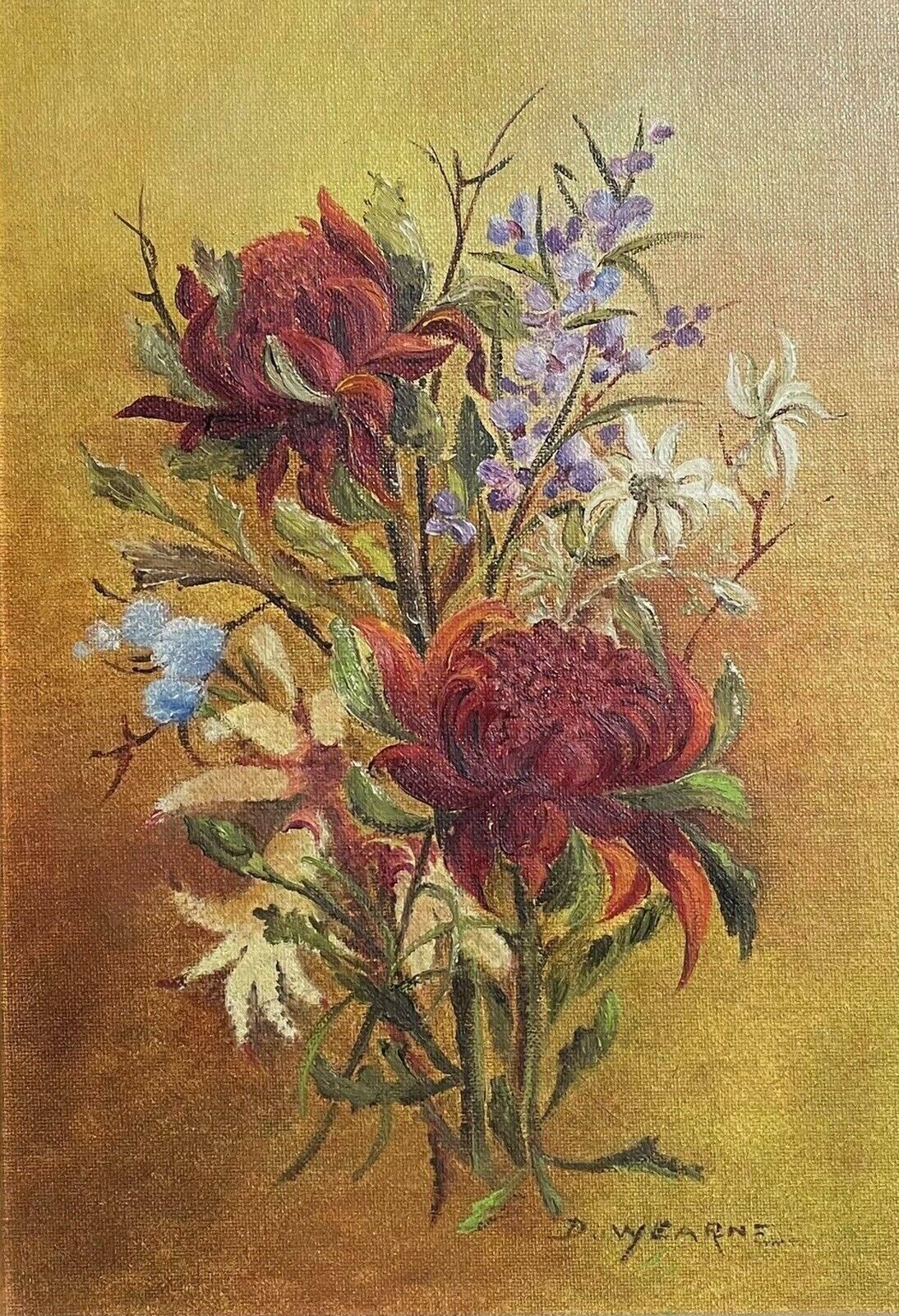 D. Warneaustralian Wild Flowers Signed Oil Painting Still Life, Framed