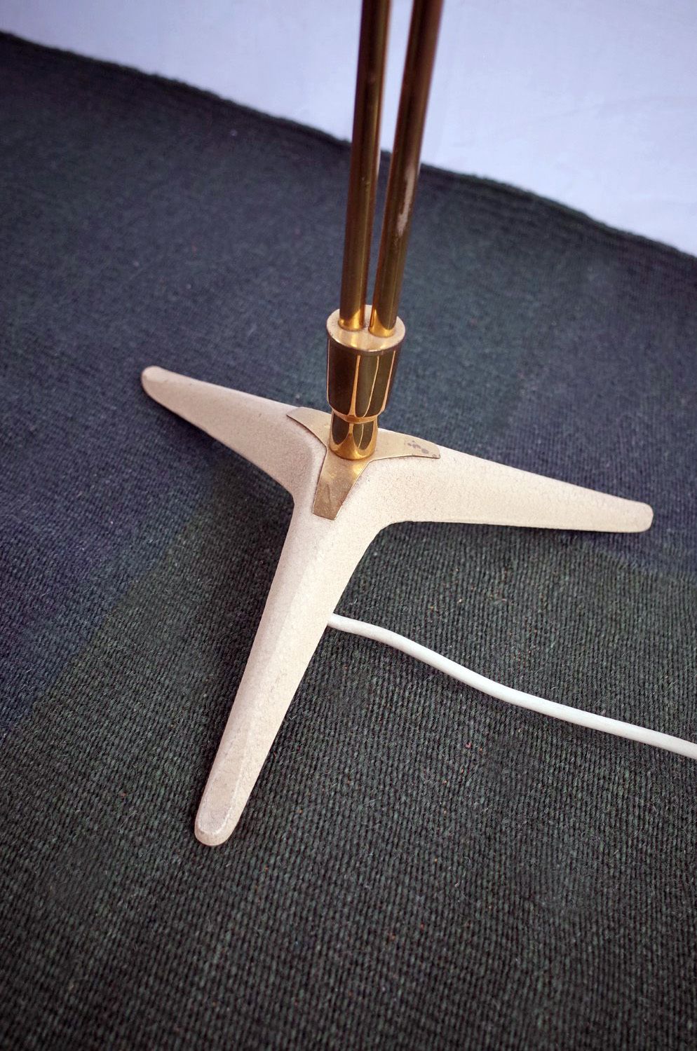 Vintage Floor Lamp In Cosack Style Fiberglass Brass photo buy