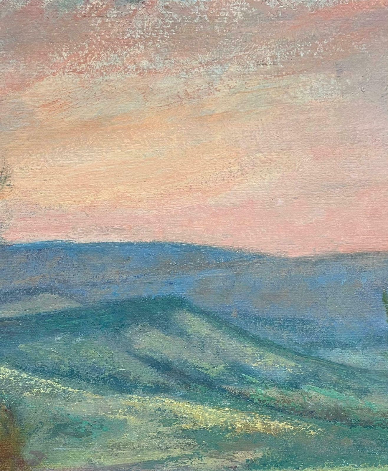 Jacob Markiel20th Century French Modernist Oil Painting Hazy Summer French Meadows Landscape photo vinterior