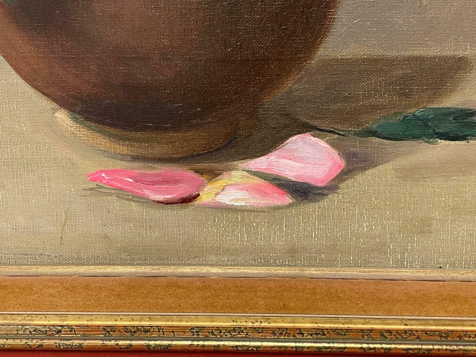 photo furniture G. Pernetlarge 20th Century French Impressionist Signed Oil   Beautiful Roses In Bowlc. 1960's