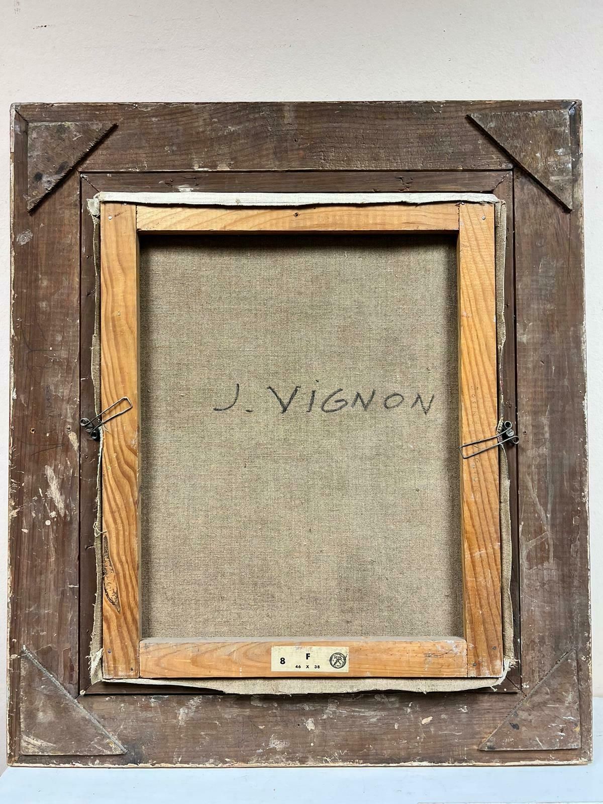 photo furniture Josine Vignon1960's French Post Impressionist Oil The Circus Performers Montparnasse Frame1960's