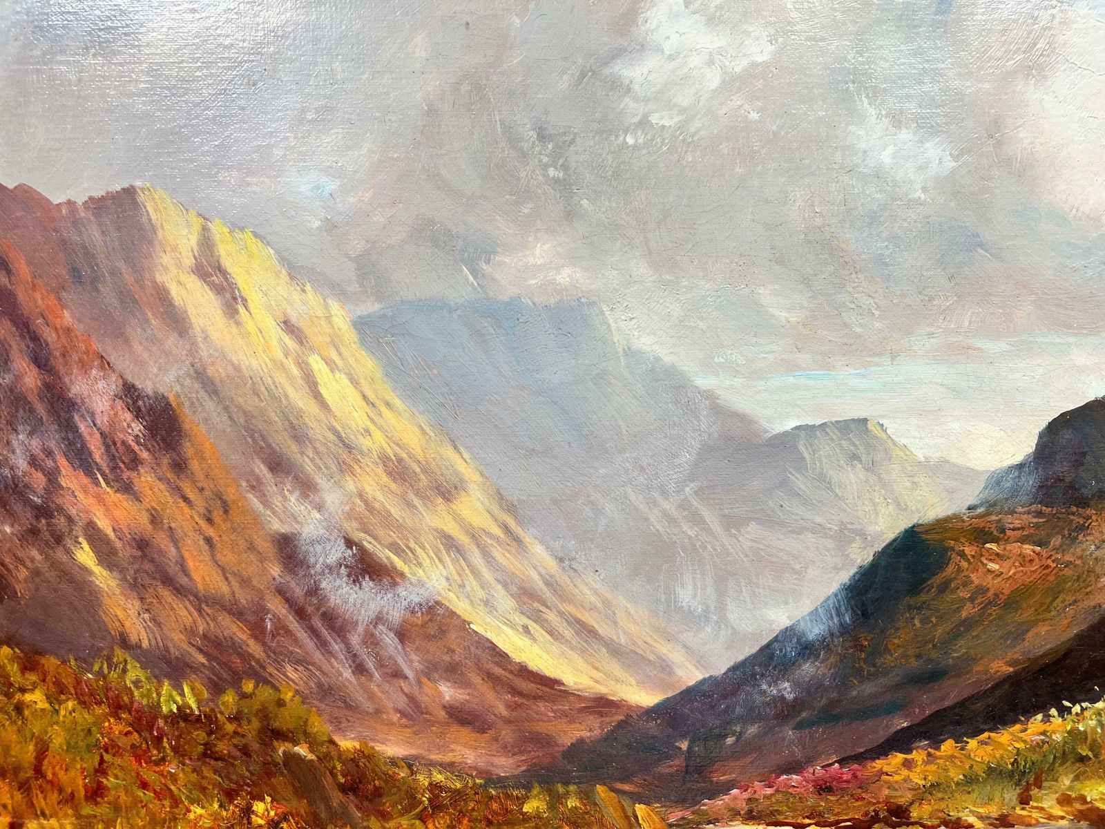 F. E. Jamiesonfine Antique Scottish Oil Painting Angler In Highland River Landscape, Signed photo vinterior