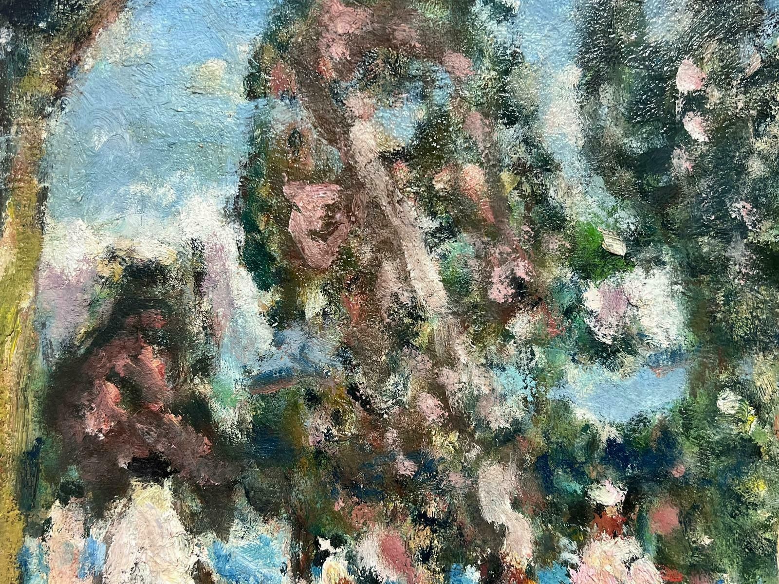 Georges Bousquaitmid 20th Century French Post Impressionist White Figures In Woodland Landscape photo 357.0