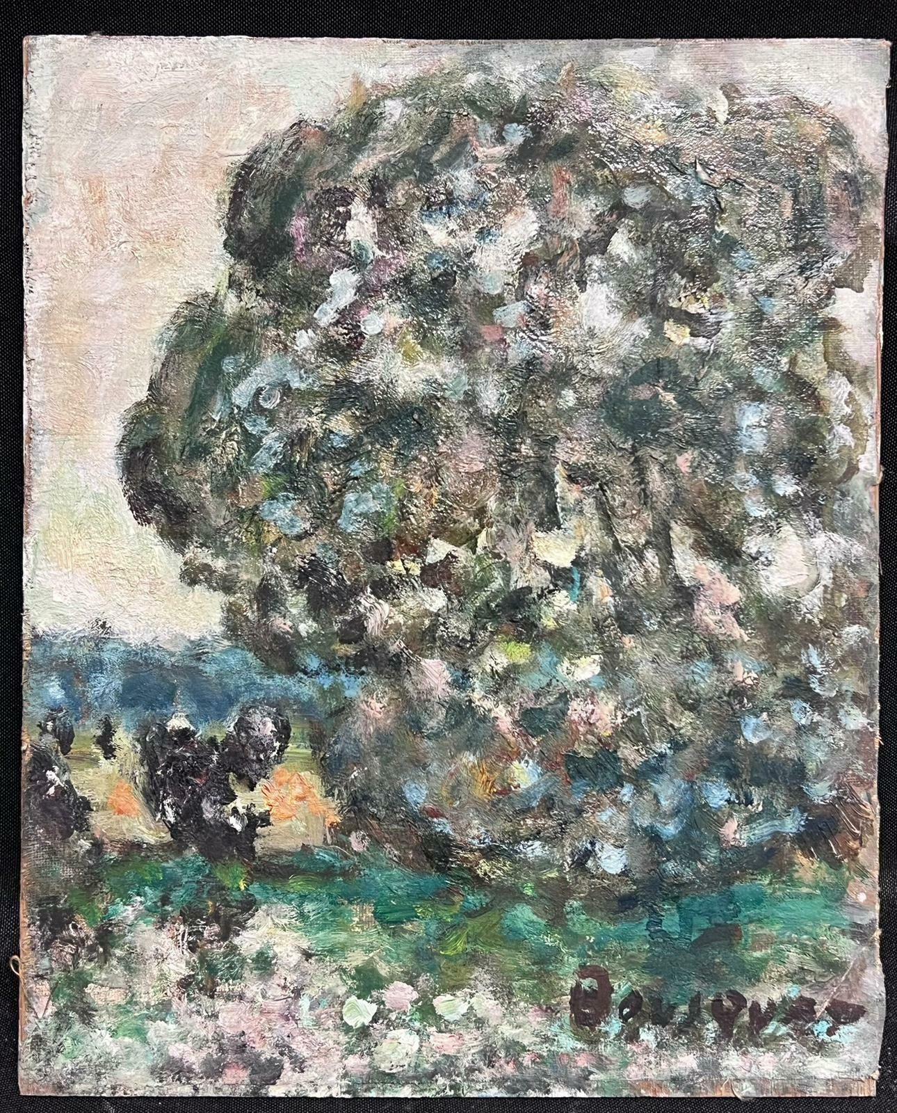 Georges Bousquaitmid 20th Century French Post Impressionist Signed Oil Dotty Tree Landscape photo furniture