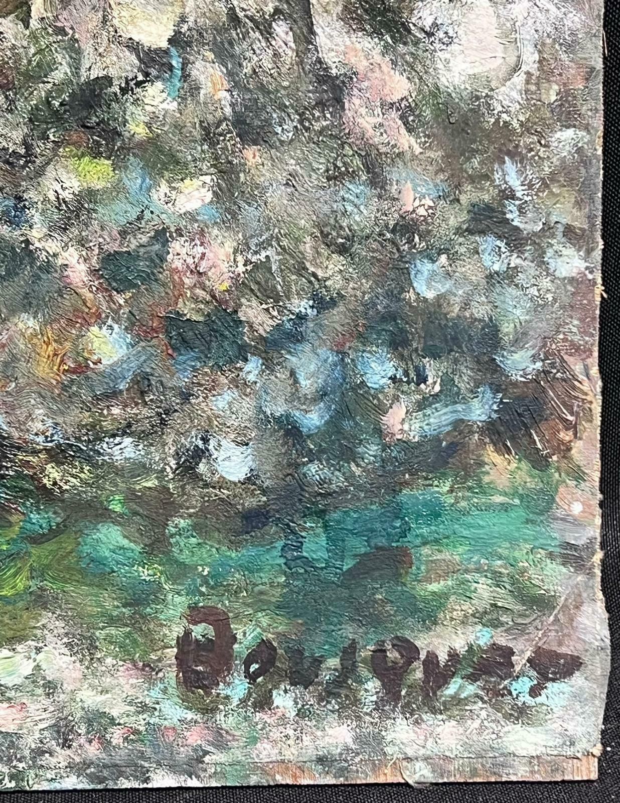 Georges Bousquaitmid 20th Century French Post Impressionist Signed Oil Dotty Tree Landscape photo for sale