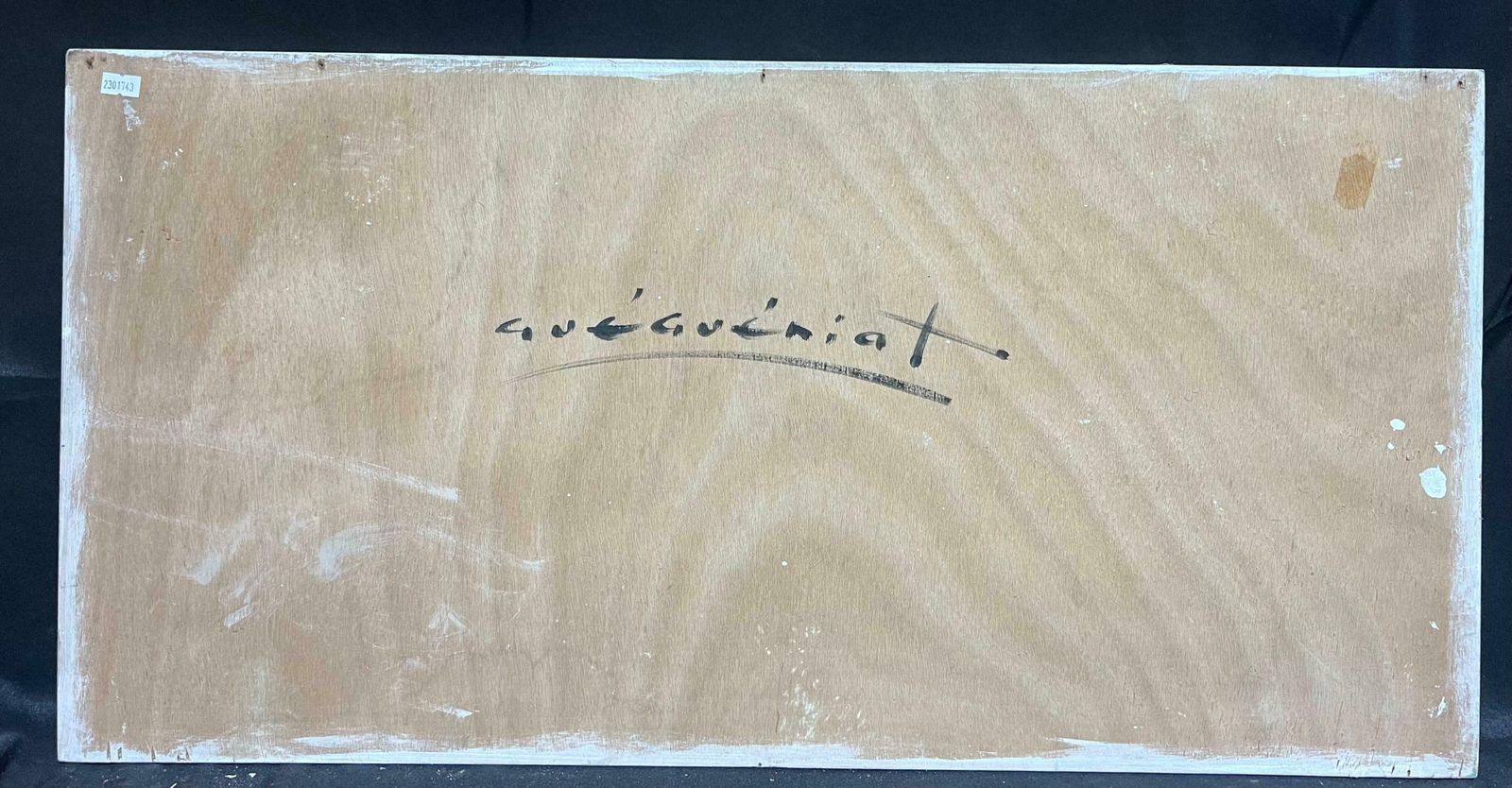 Gerard Guegueniatred And Orange Bonfire French Abstract Expressionist Signed Oil photo buy