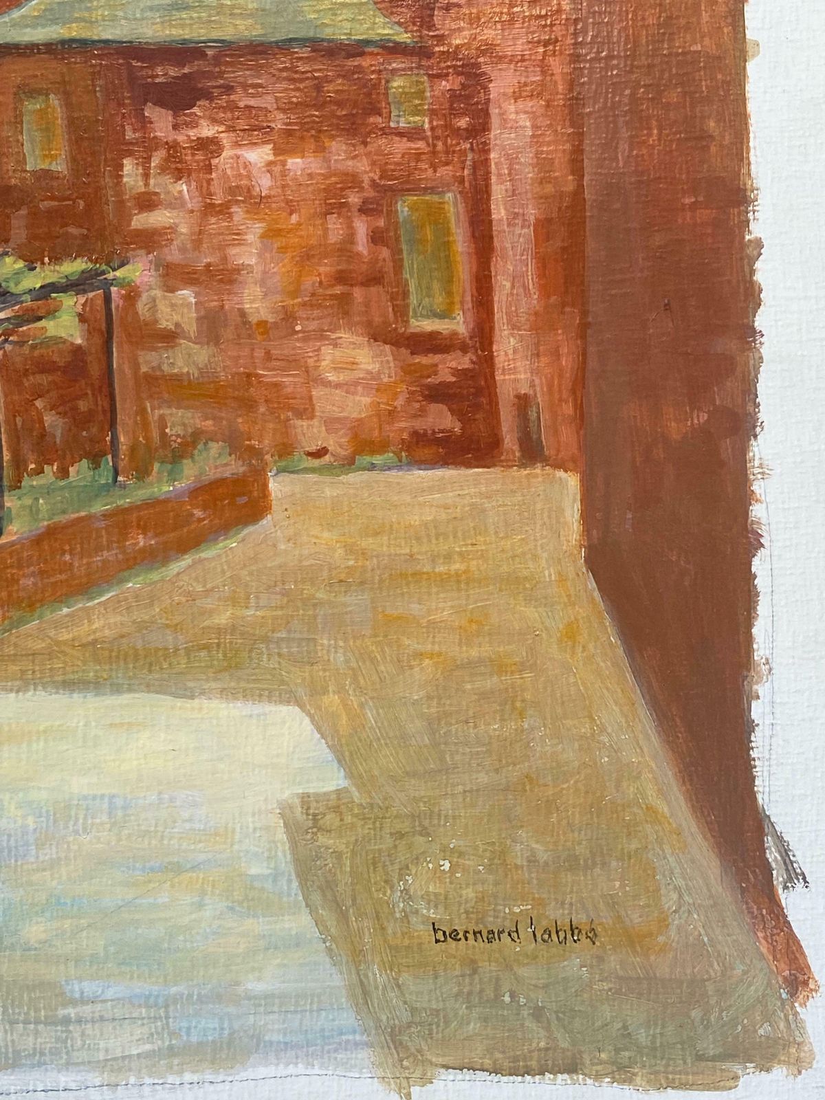 Bernard Labbe1950's Modernist/ Cubist Painting   Into The French Autumnal Town1950's photo buy