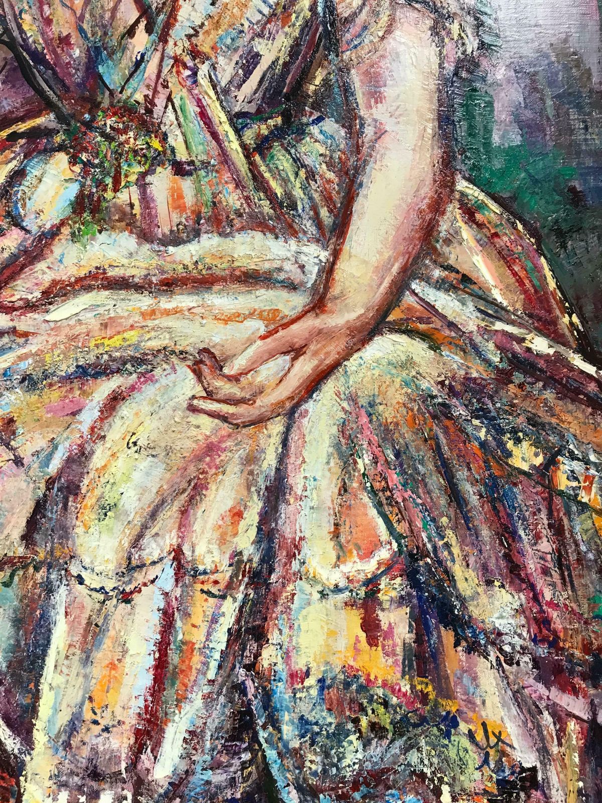 Maria Tort Xirausigned Original Oil Painting   Lady In Hat photo vinterior