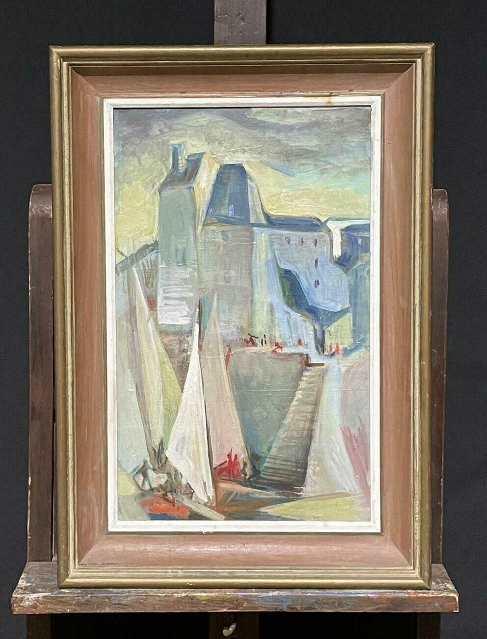 Ray Heudebertraymond Heudebert (1894 1991) Signed Fauvist Oil   Boats In Honfleur Harbour photo furniture
