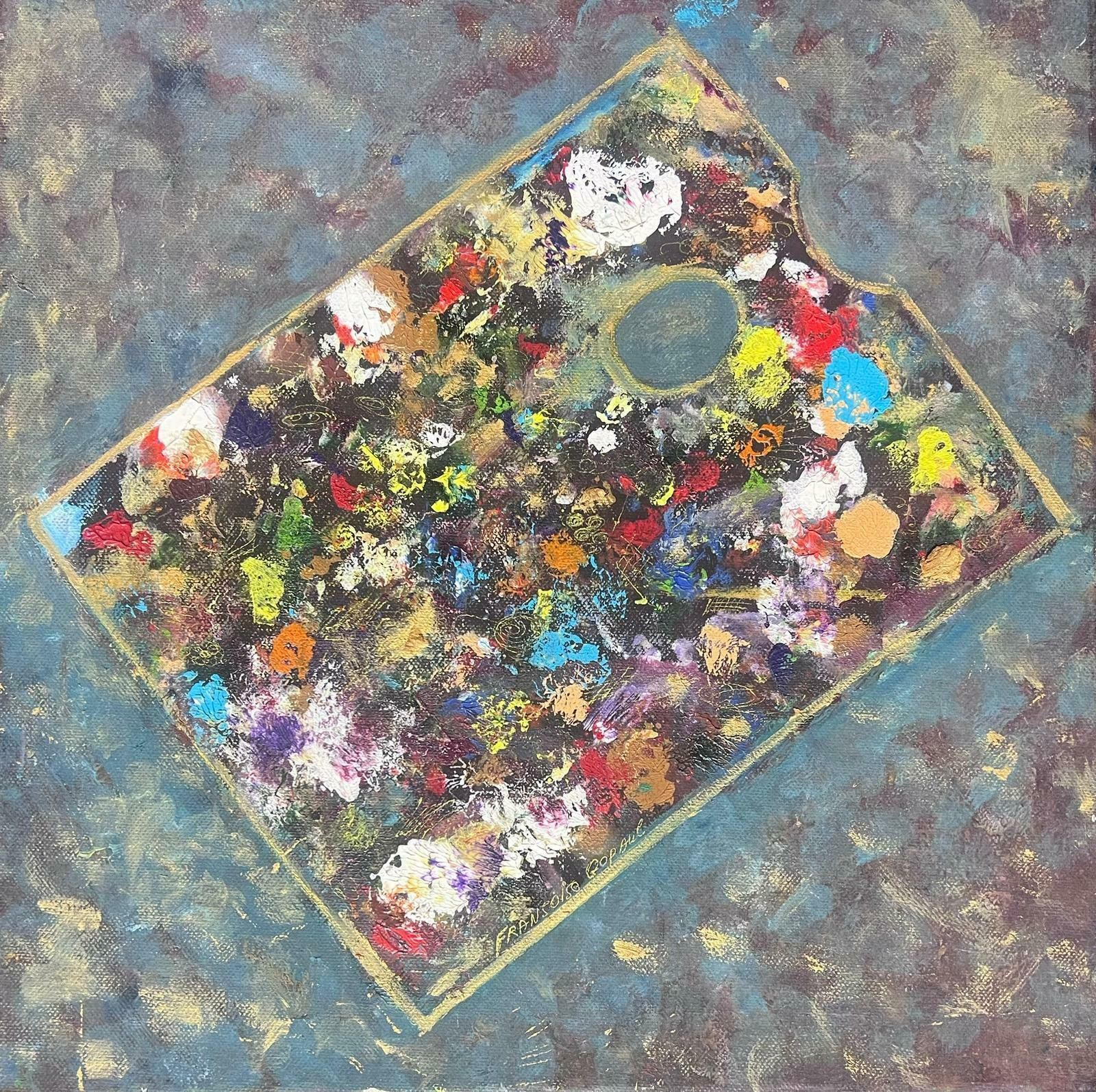 French Schoolfrench Modern Signed Oil Painting Of An Artists Palette photo furniture