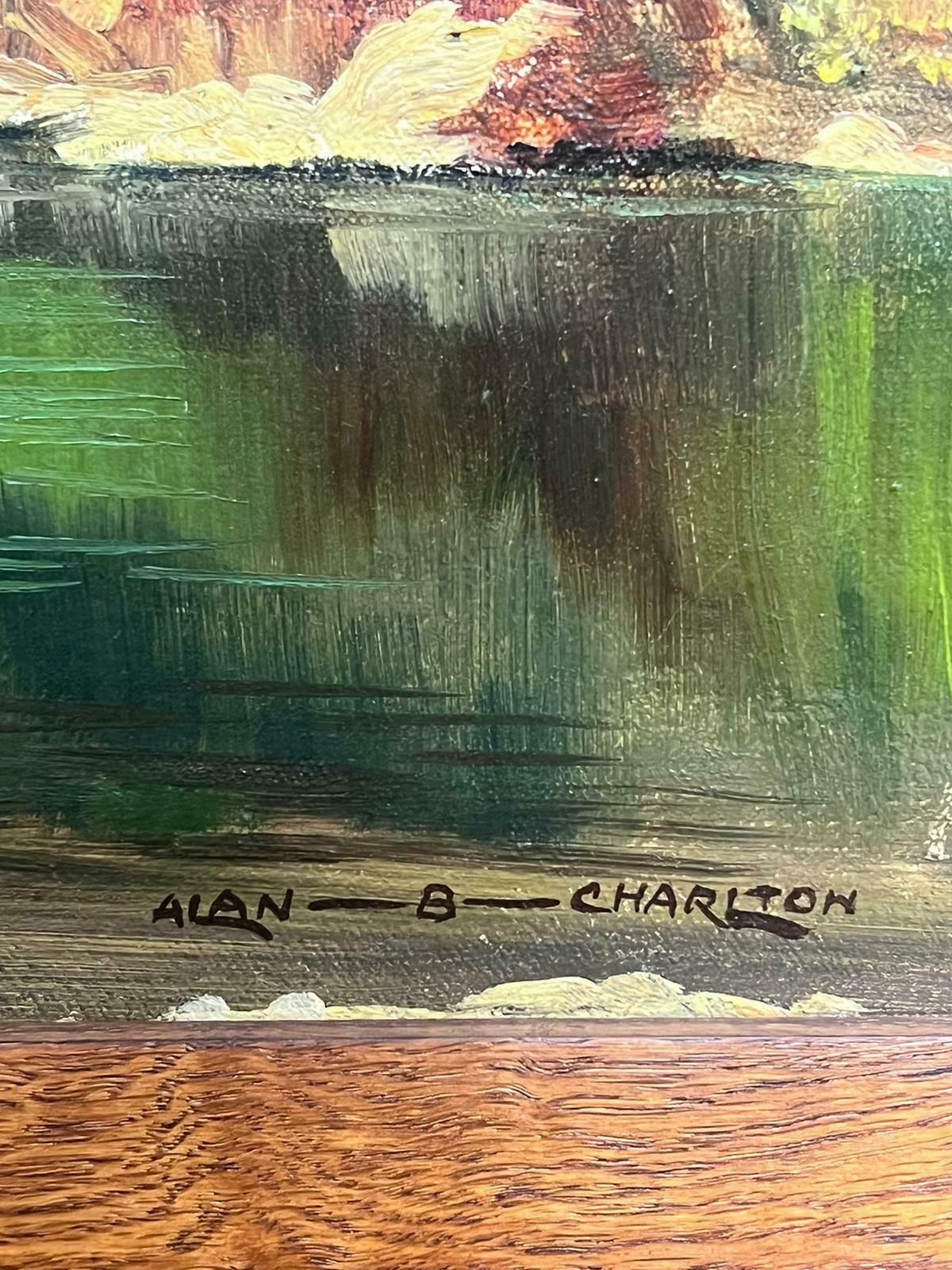 Alan. B. Charltonborrowdale English Lake District Large Signed Framed English Oil Painting photo Art