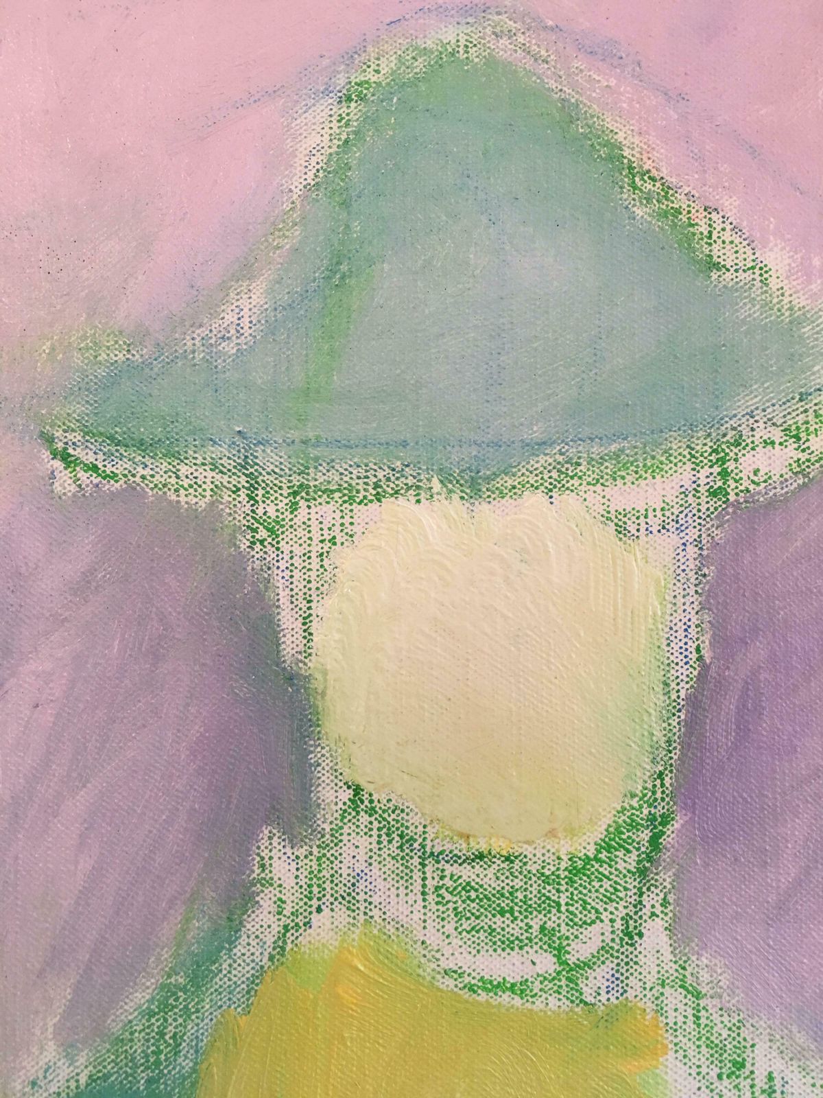 Akos Biropastel Pink 1970's Abstract, Colourful Oil Painting, Originalc.1970s photo vinterior