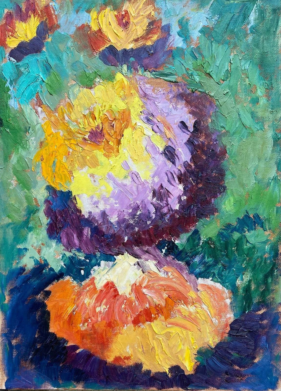 Maggy Clarysseimpressionist Oil Painting French Painting Abstract Flower C.2000