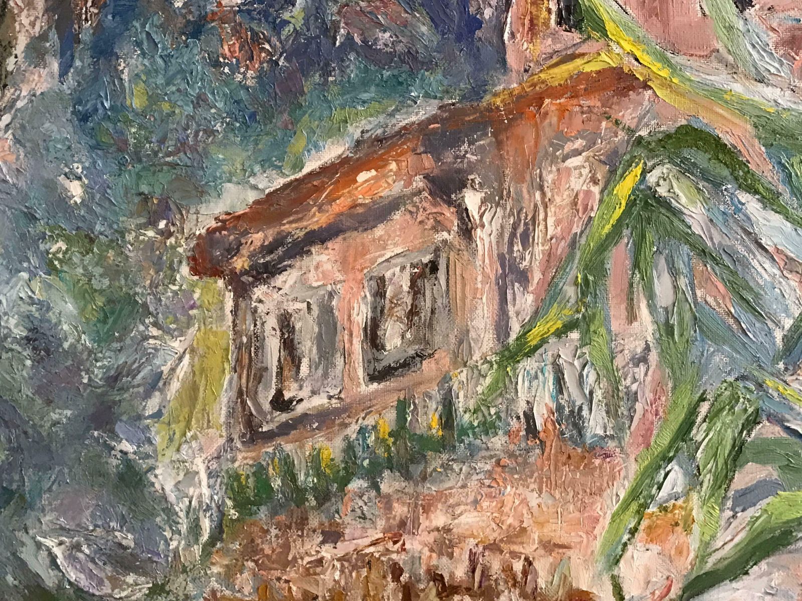 Unknownprovencal Maison   Large Mid 20th Century French Post Impressionist Oil Paintingc.1950's photo Art
