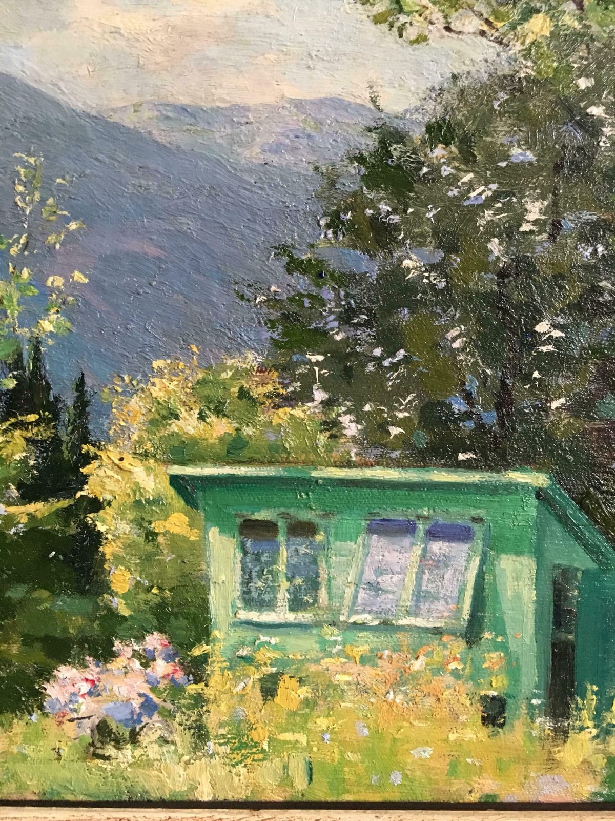 Hugh Cameron Wilsonthe Potting Shed, Impressionist Landscape, Oil Painting, Signed photo 1413.0