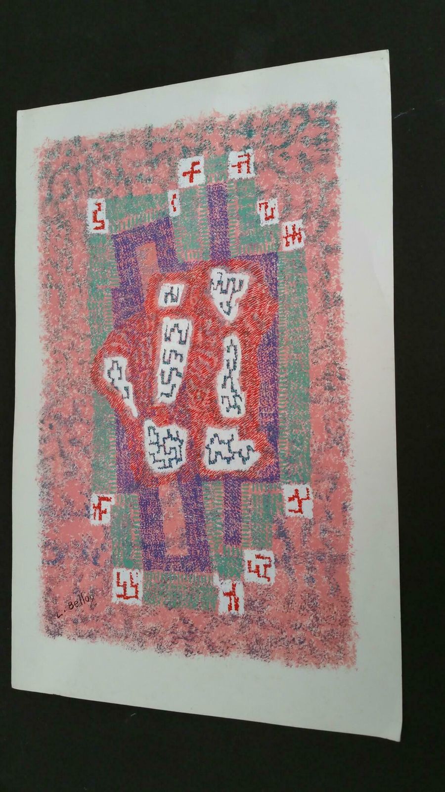 photo for sale Louis Bellonfrench Neo Impressionist Pointillist Abstract Mid 20th Century Signed Paintingc. 1940s