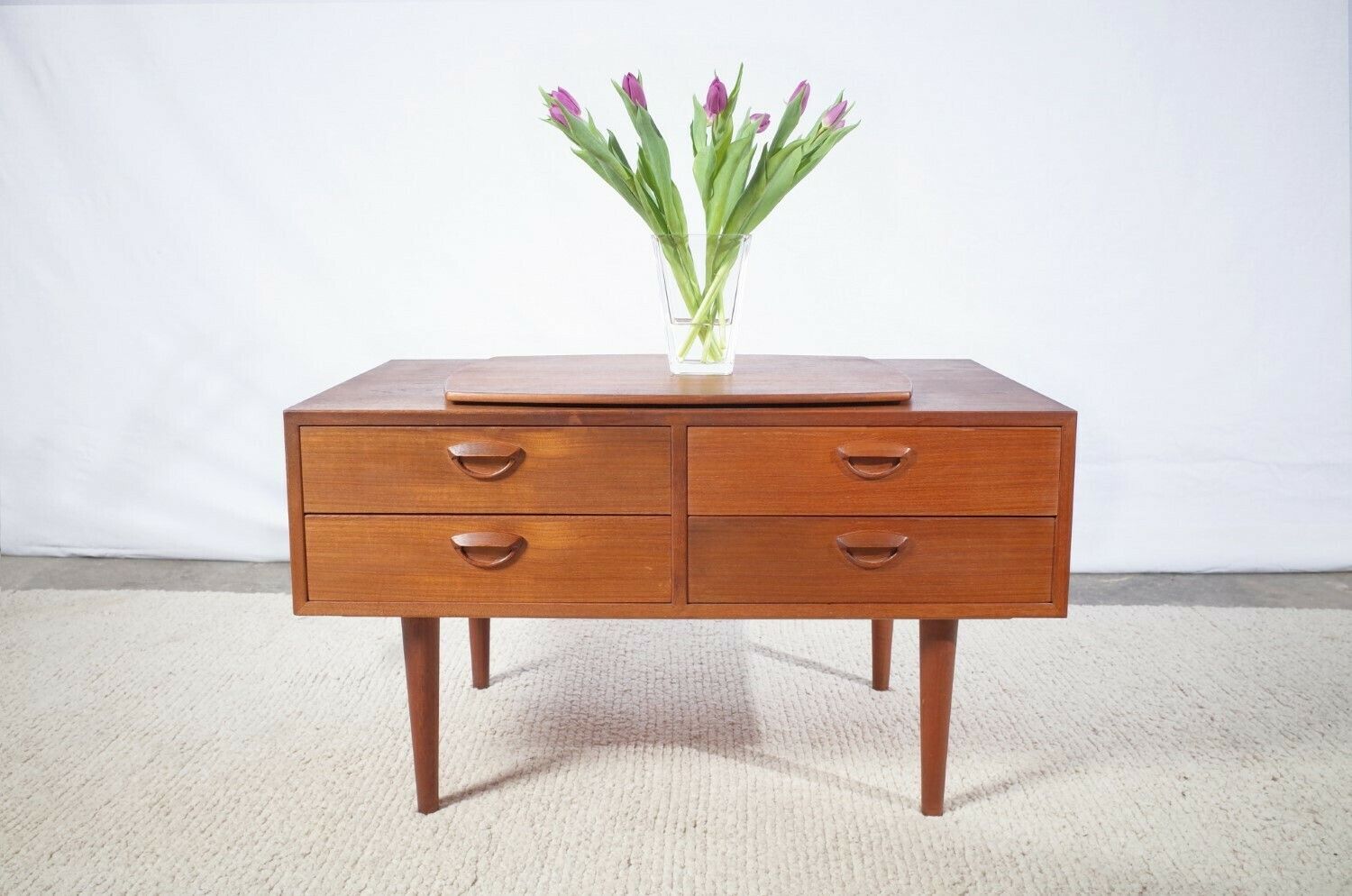 Mid Century Chest Of Drawers By Kai Kristiansen Teak Vintage Mid Century