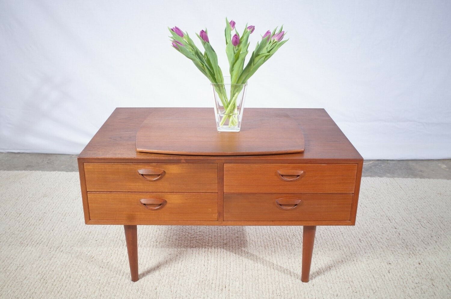 Mid Century Chest Of Drawers By Kai Kristiansen Teak Vintage Mid Century photo for sale