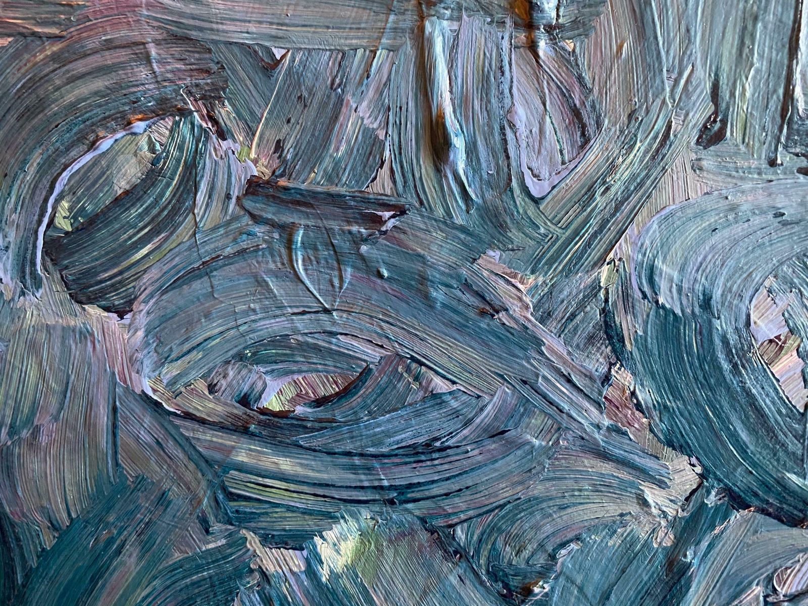 Sally Bradshawsally Bradshaw (B.1962) Contemporary Abstract British Painting   Elegant Bluesc.2019 photo for sale