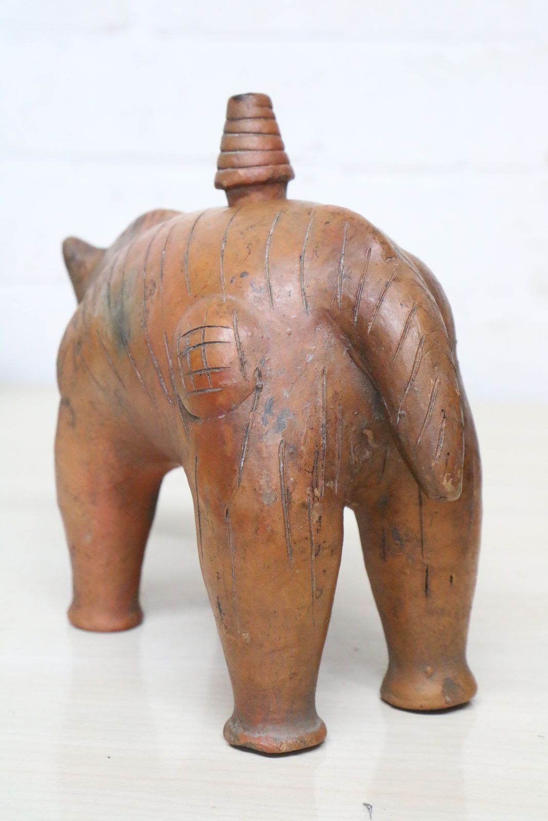 photo vintage 19th Century African Pottery A Collection Of 4 Hand Made Ceremonial Animal Figures