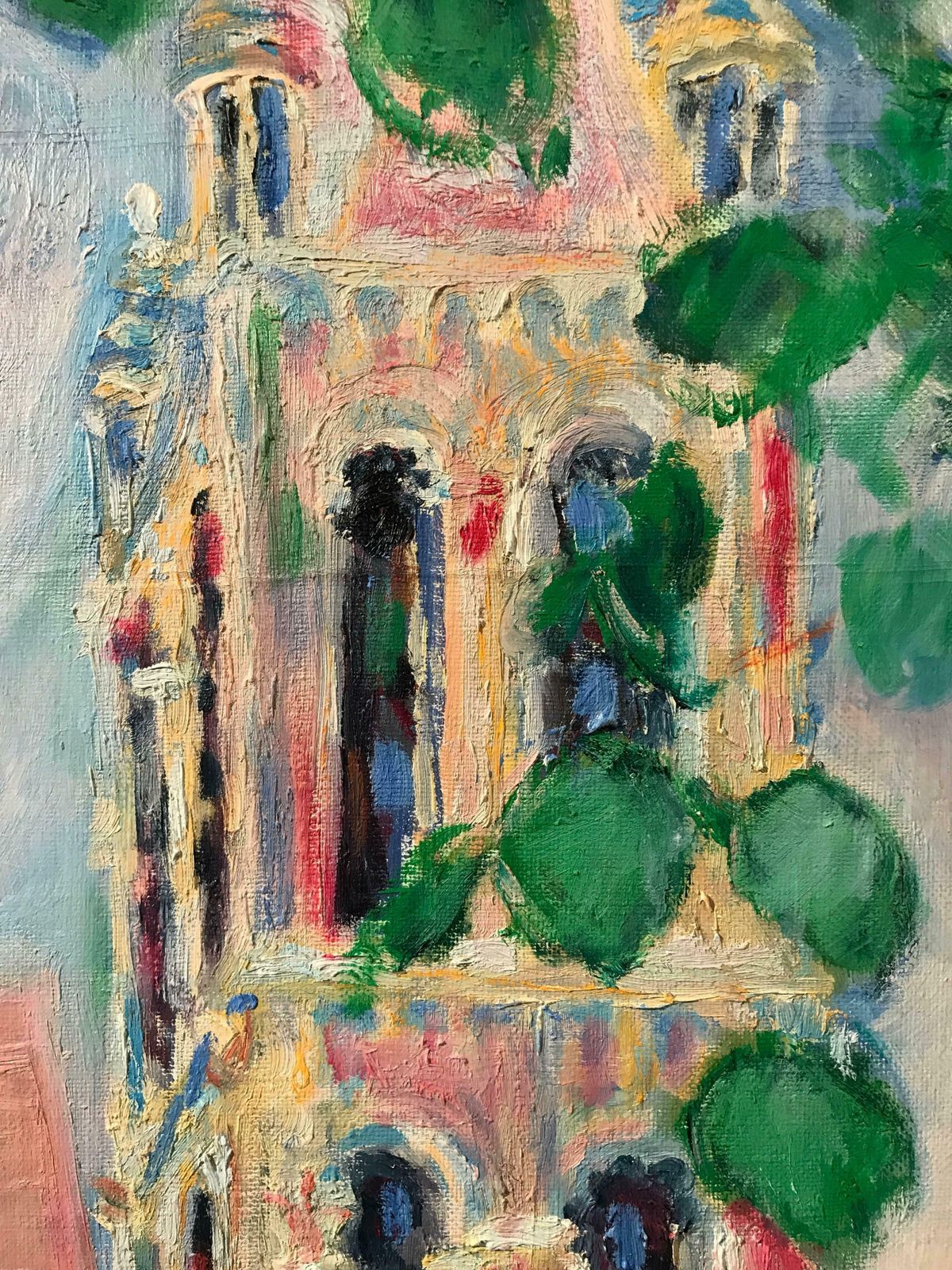 Jean Marie Derochefrench Post Impressionist Signed Oil Paintingc. 1986 photo for sale
