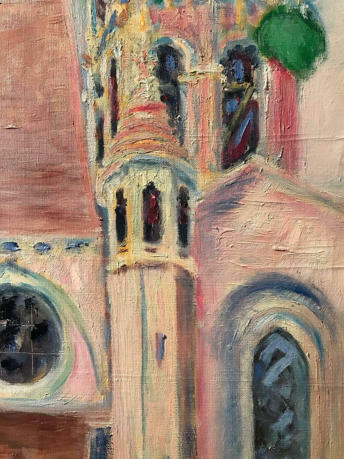 Jean Marie Derochefrench Post Impressionist Signed Oil Paintingc. 1986 photo Art
