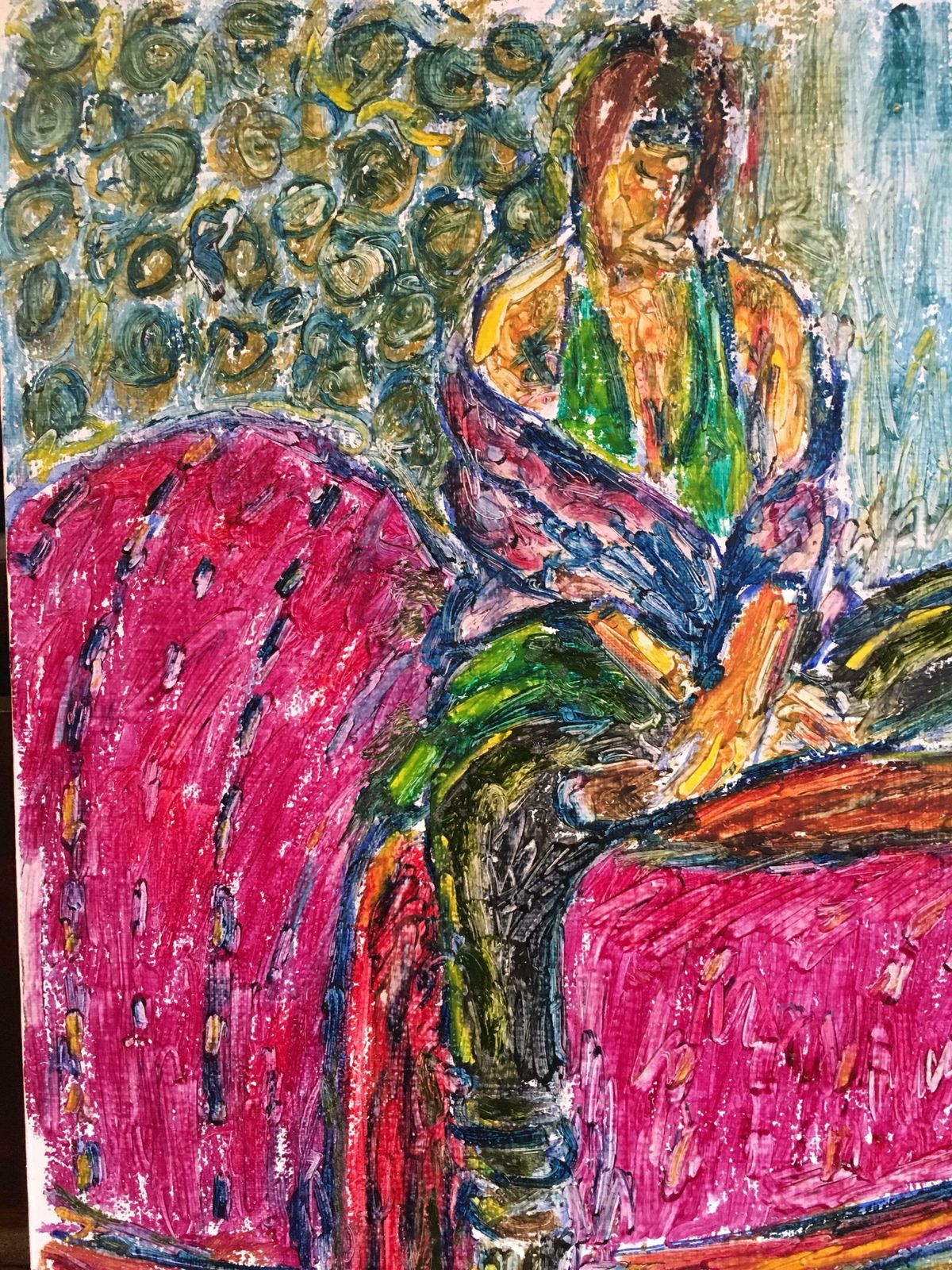 Kate Orrseductive Woman, Surrealist Impressionist Oil Painting, Signedc.2000s photo for sale