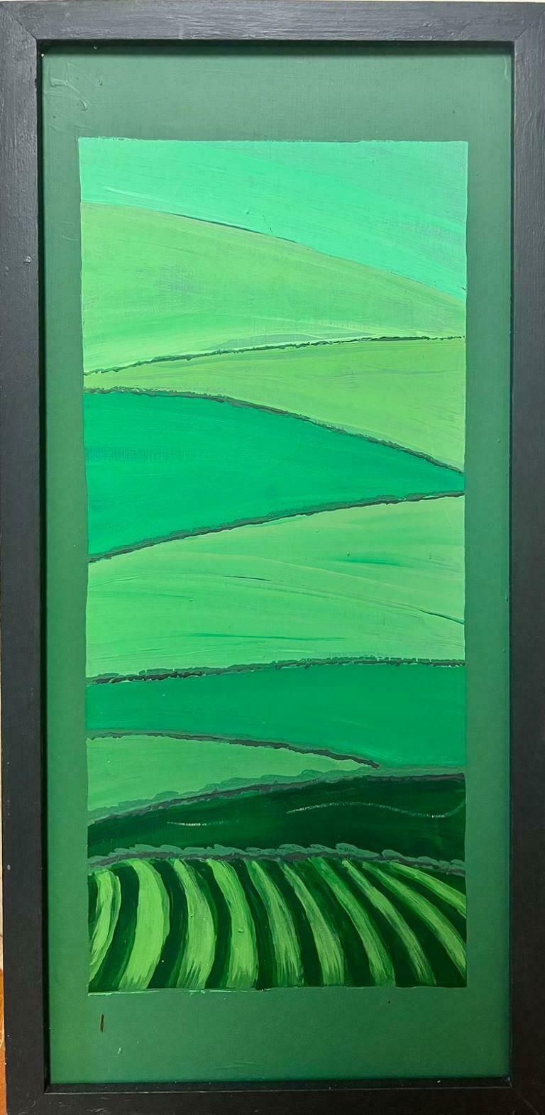 Contemporary Britishabstract Geometric Cubist British Painting Abstract Shapes Green Shapes photo furniture