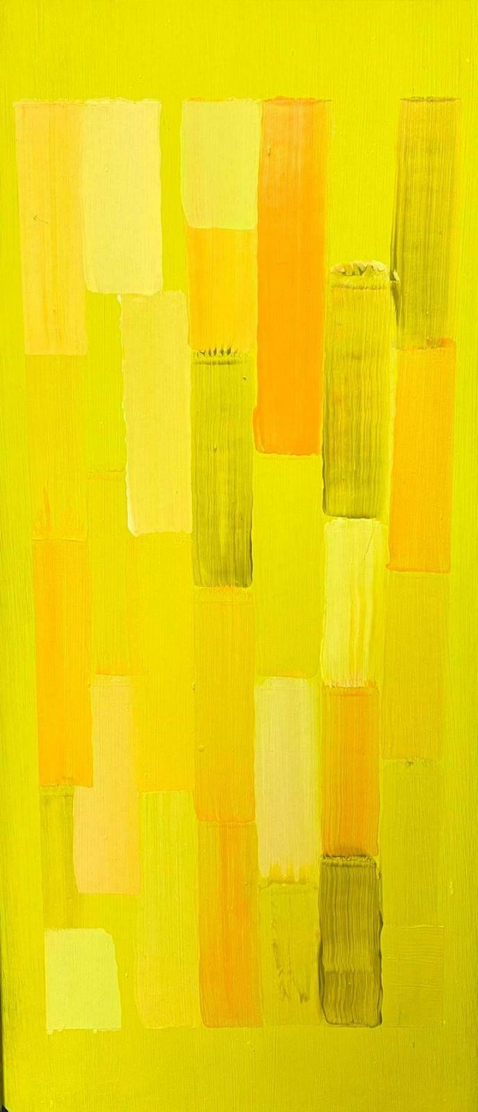 Contemporary Britishabstract Geometric Cubist British Painting Abstract Shapes Yellow Shapes