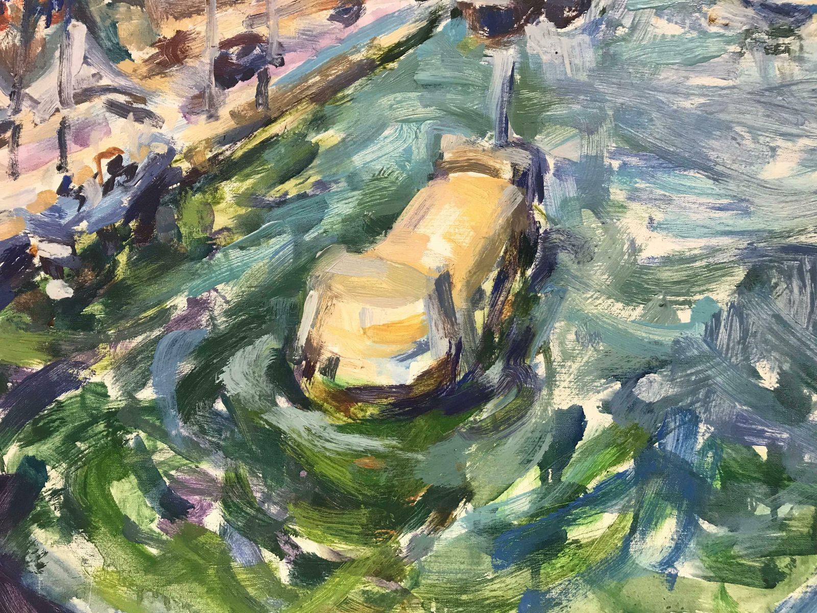 Douglas Stuart Allenparis In The Summer, Large French Impressionist Oil River Seine Landscape20th Century photo 713.0