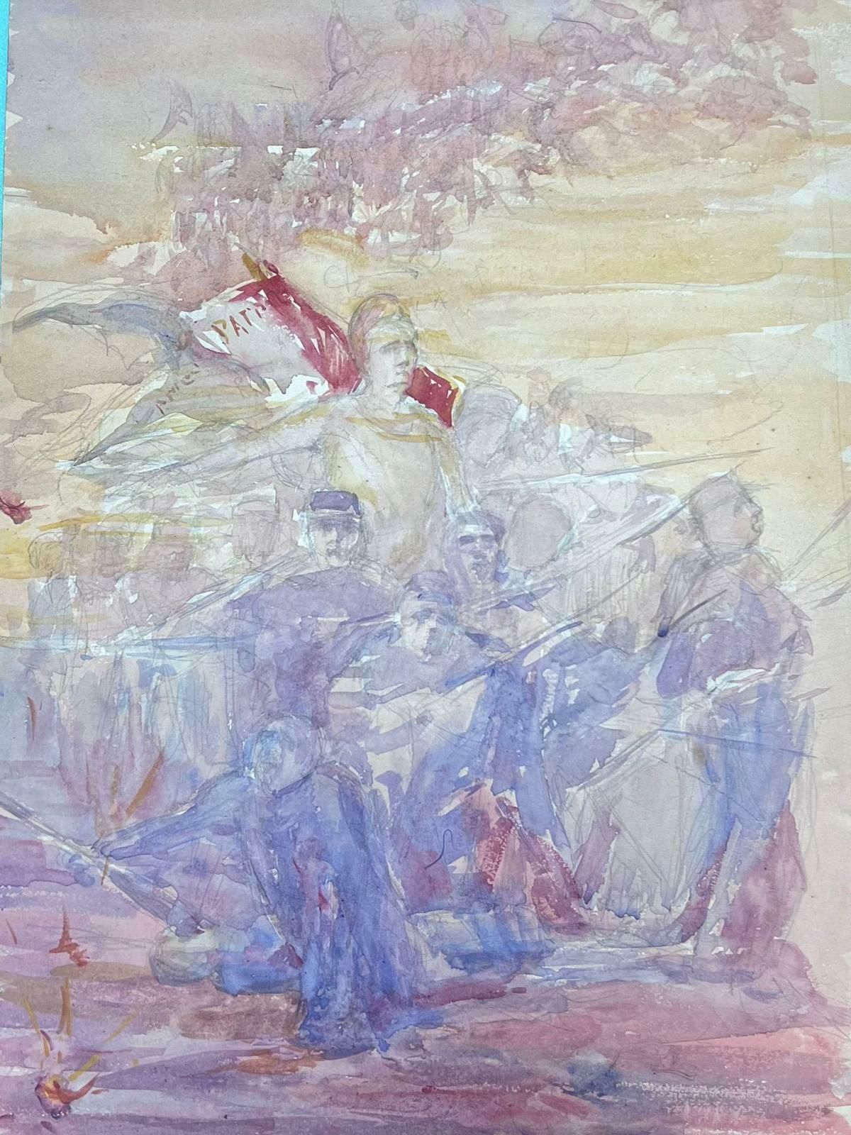 Louise Alix1930's French Impressionist Tribe Of Figures Storming Through The Desert1930's photo furniture