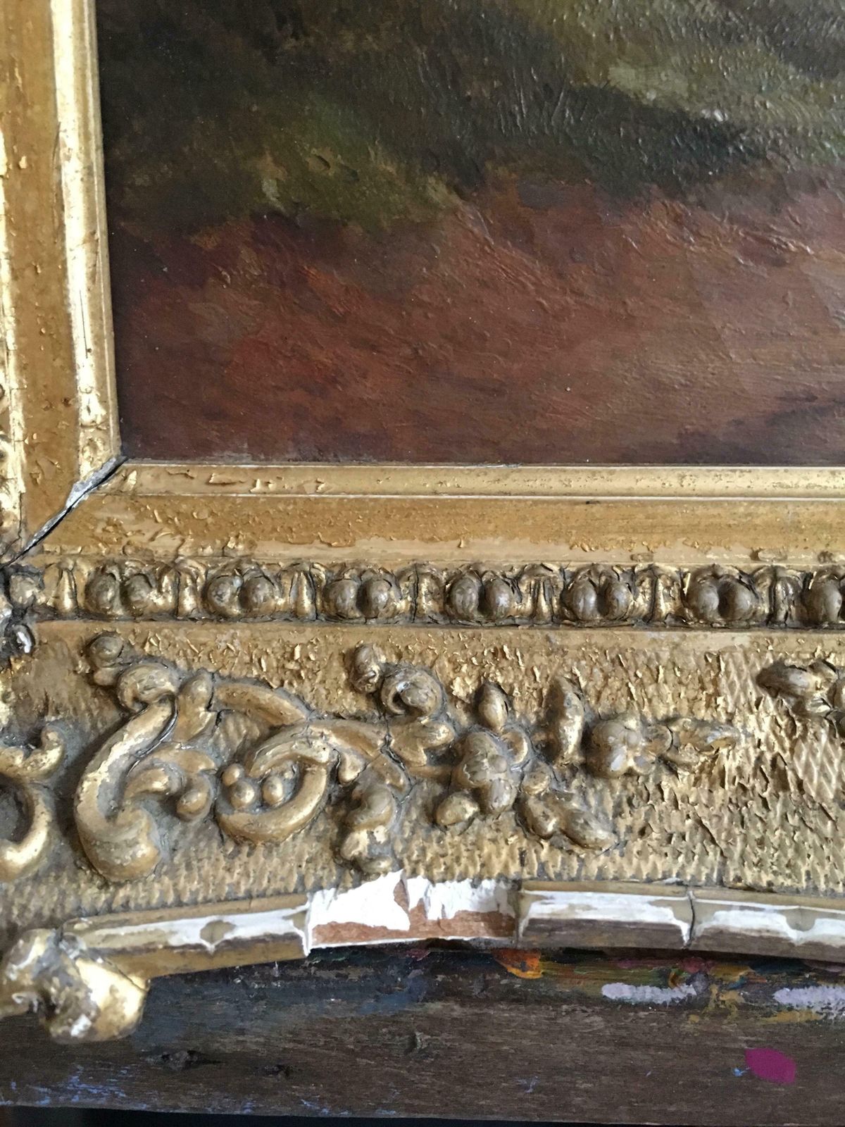 photo furniture Unknownthe Travelling Herd, Early Victorian Landscape, Oil Paintingc. 1850's