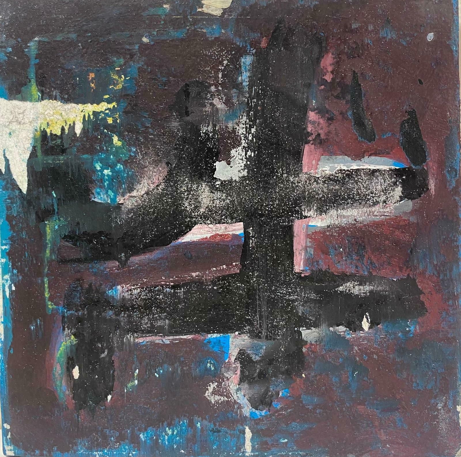 Jacques Coulais (1955 2011)french Expressionist Abstract Original Painting Artists Studio Provenancemid 20th Century