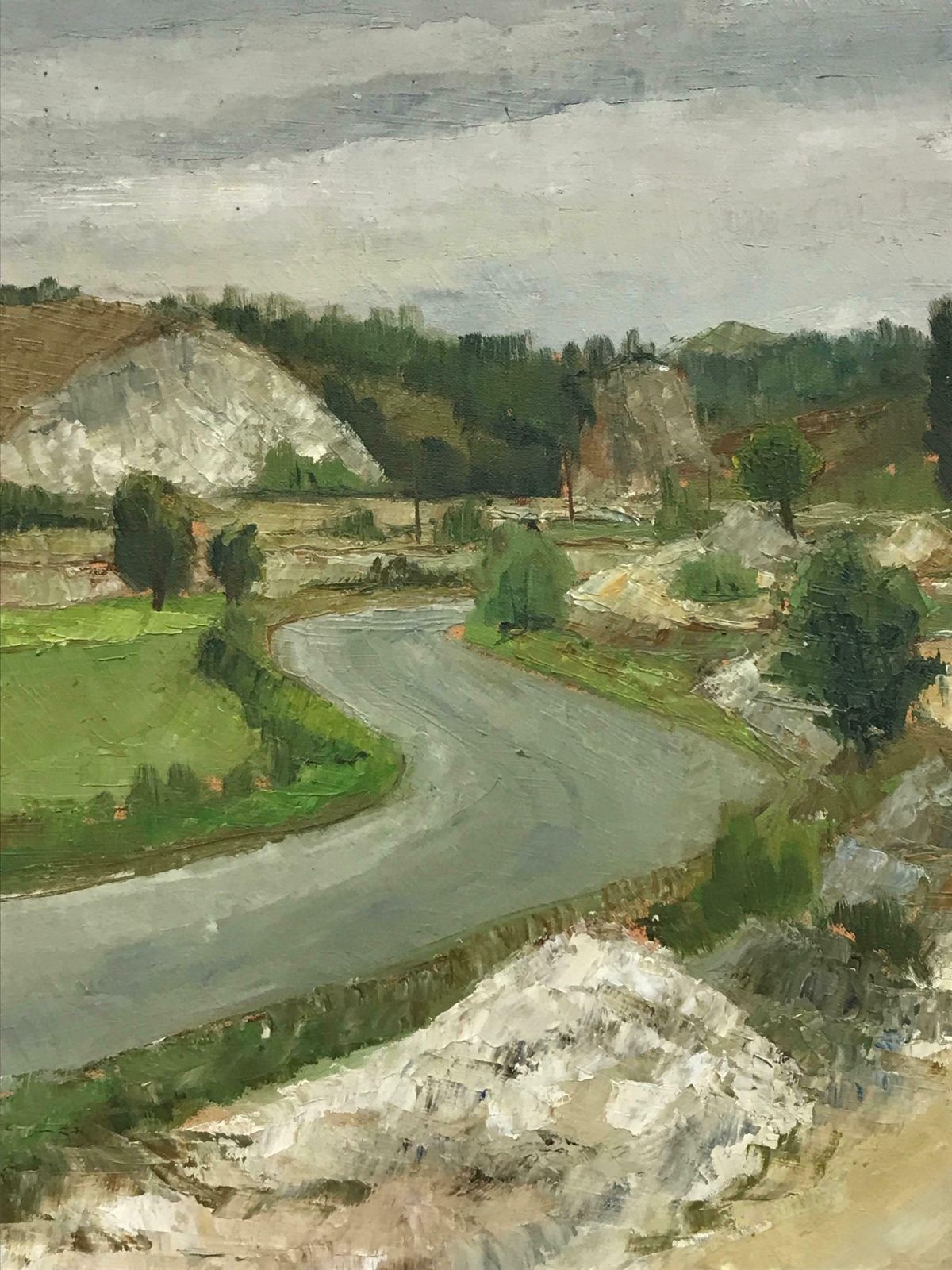 Benard Perronesigned French Impressionist Oil Winding Road South Of France Landscape photo 1502.0