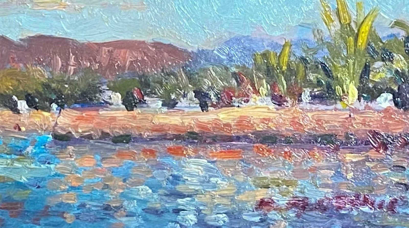 Maurice Mazeiliefrench Impressionist Signed Oil   Exotic Colourful Landscape photo vinterior