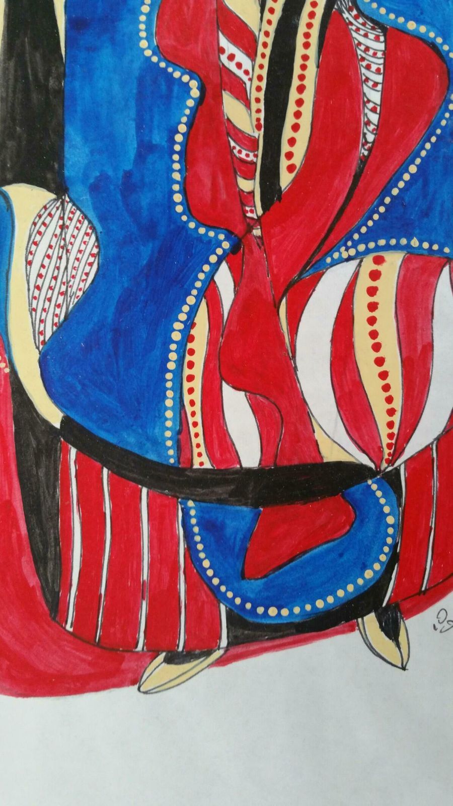 Louis Bellonfrench Futurist Abstract Figure Mid 20th Century Signed Painting C. 1950s photo 693.0
