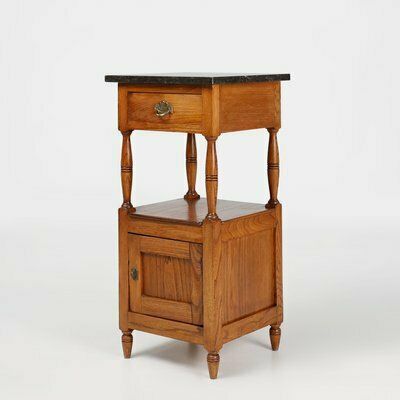 Art Deco French Night Stand With Blue Stone Top, 1920s