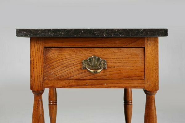 Art Deco French Night Stand With Blue Stone Top, 1920s photo for sale