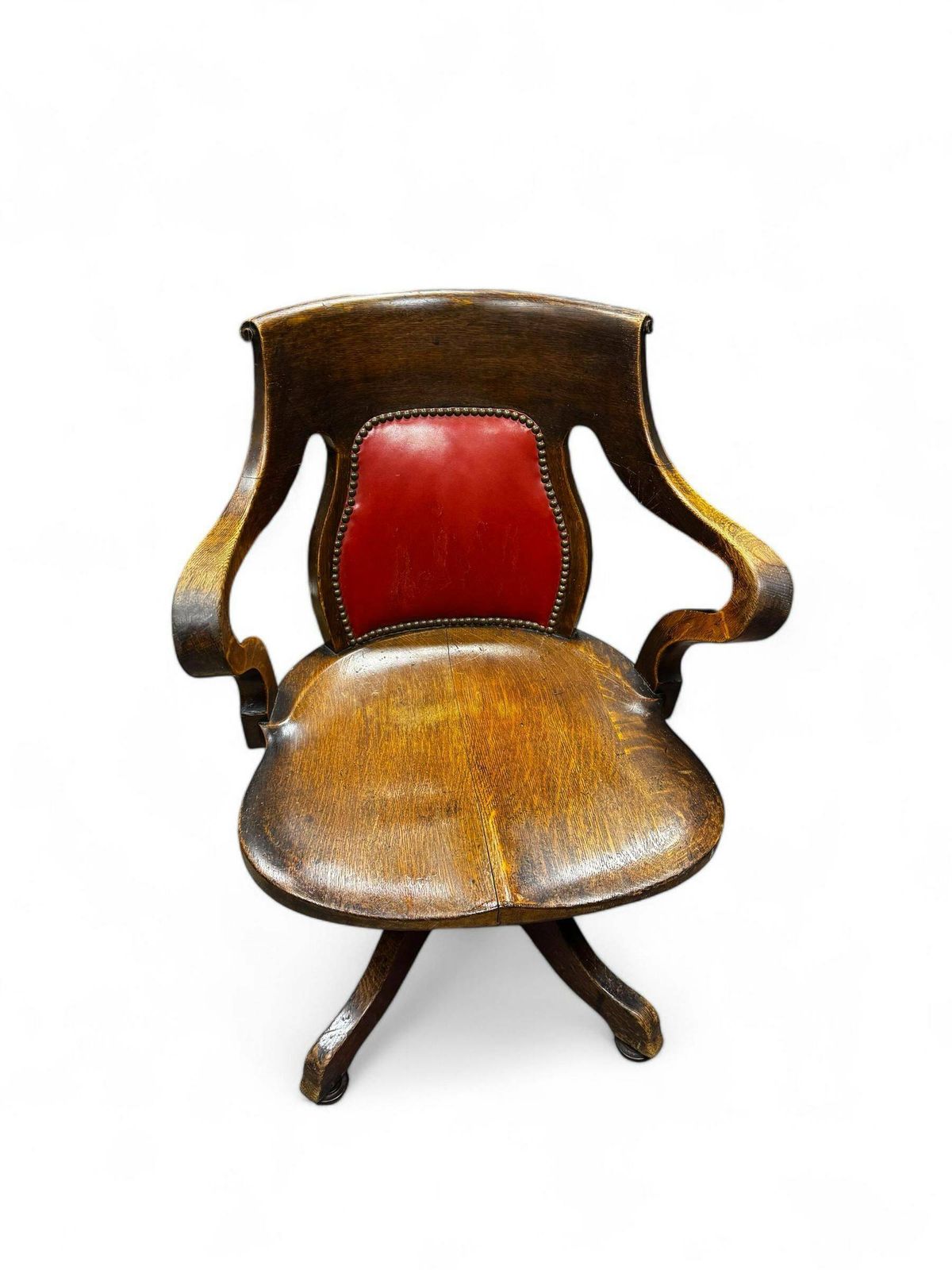 Antique Edwardian Oak Desk Chair