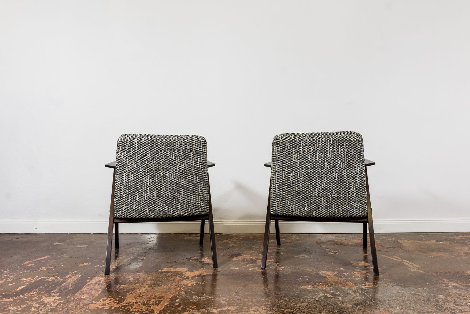 Customizable Pair Of Restored Mid Century "Bunny" Armchairs, 1970's photo vintage