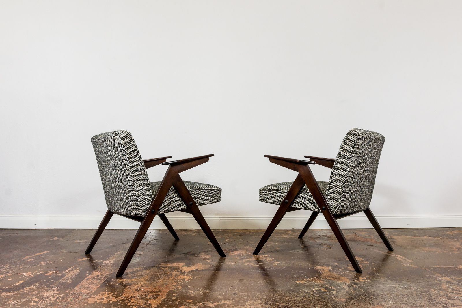 photo for sale Customizable Pair Of Restored Mid Century "Bunny" Armchairs, 1970's