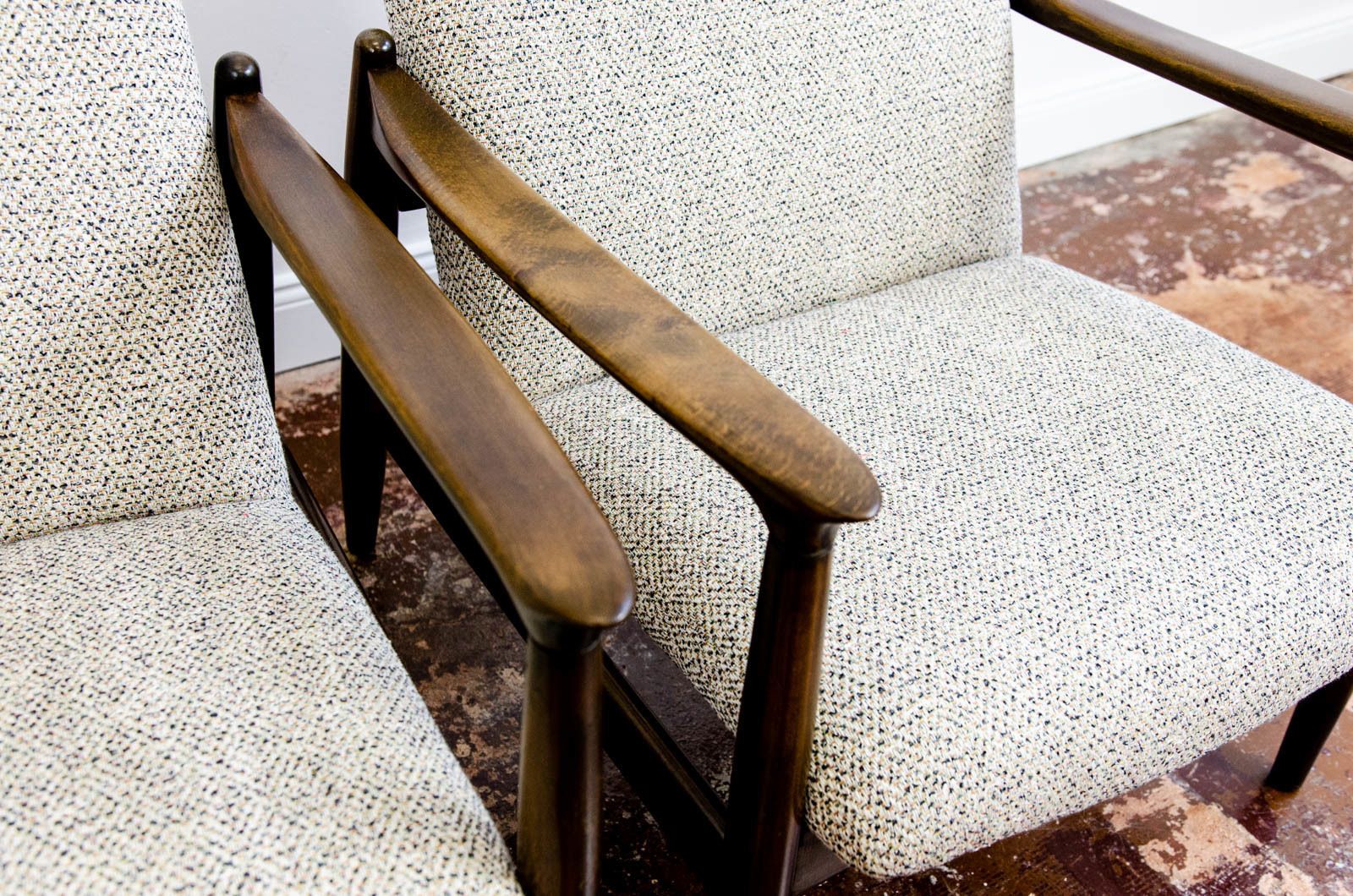 photo buy Pair Of Gfm 64 Armchairs By Edmund Homa 1960's