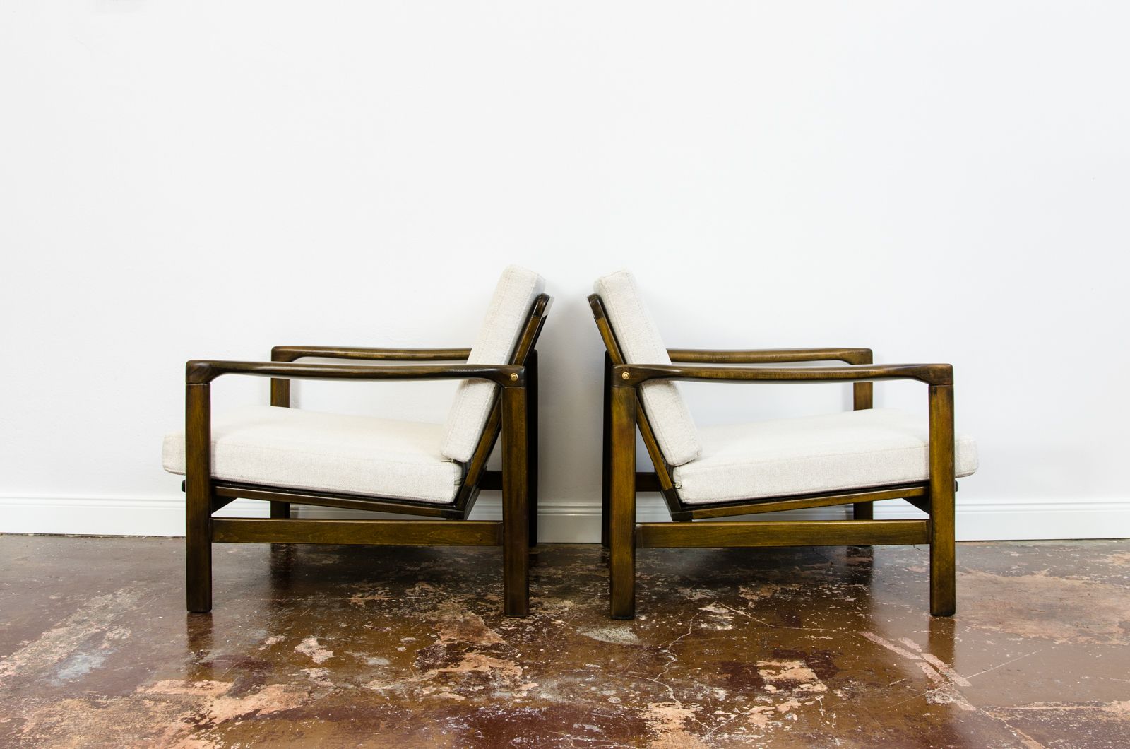 photo for sale Pair Of B 7522 Armchairs By Zenon Bączyk 1960s